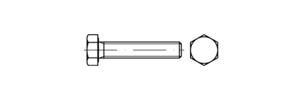 DIN 933 8.8 galvanisch verzinkt Sechskantschrauben mit Gewinde bis Kopf