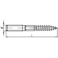 Stockschrauben A 2 Typ 23E M 6 x 130 (VE 100 Stück)