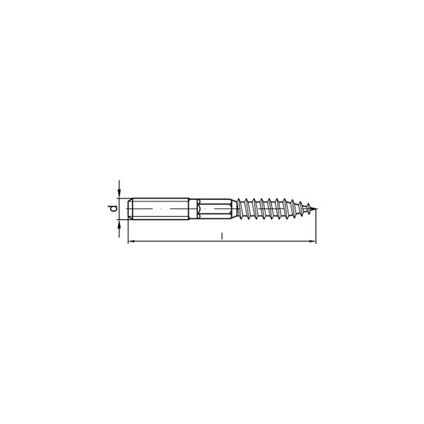 Stockschrauben A 2 Typ 23E M 6 x 180 (VE 100 Stück)