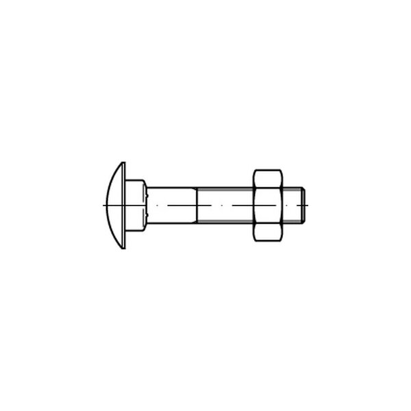 DIN 603 Mu St. Flachrundschrauben M 6 x 50 (VE 200 Stück)