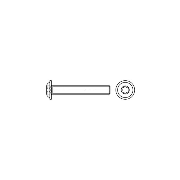 ISO 7380-2 A 2 ISR Flachkopfschrauben M 8 x 30 -T40 (VE 200 Stück)