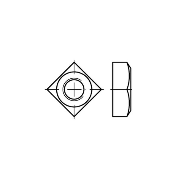 DIN 557 5 Vierkantmuttern M 12 SW 19 (VE 100 Stück)