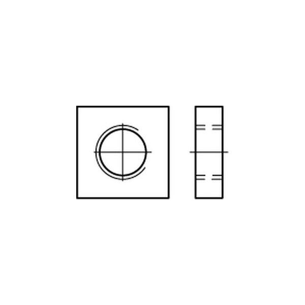 DIN 562 A 4 Vierkantmuttern M 4 (VE 100 Stück)