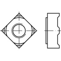 DIN 928 Stahl Vierkant-Schweißmuttern M 12 (VE 500...