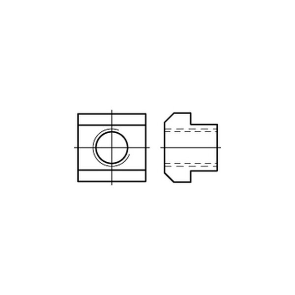 DIN 508 10 T-Nutensteine M 6 x 8 (VE 25 Stück)