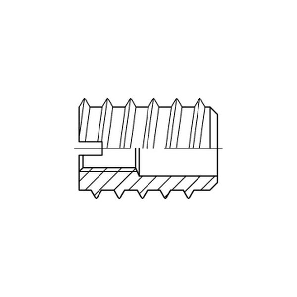 DIN 7965 Stahl Einschraubmuttern M 6 x 15 galv. verzinkt, Außendurchmesser 12 mm (VE 100 Stück)