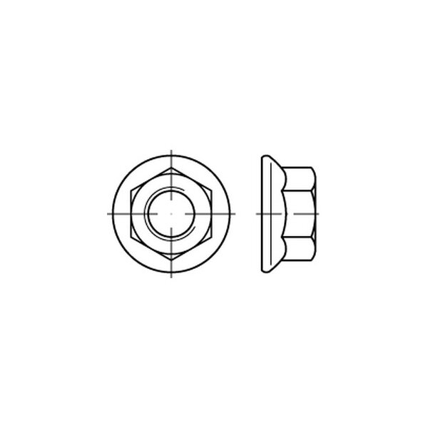 DIN 6923 8 Sechskantmuttern M 6 (VE 1000 Stück)