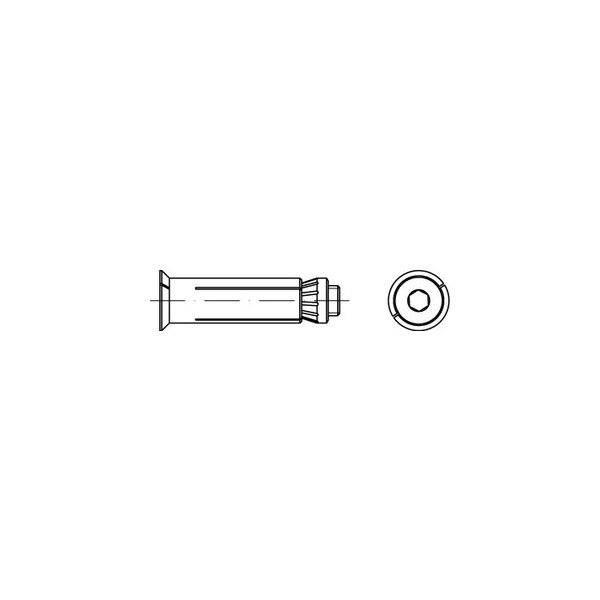 Lindapter-Hollo-Bolt St./10.9 HBFF 08-Größe 1 galv. verzinkt (VE 1 Stück)