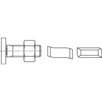 Halfenschraube Typ 28/15 4.6 M 6 x 40, galv.verzinkt (VE...