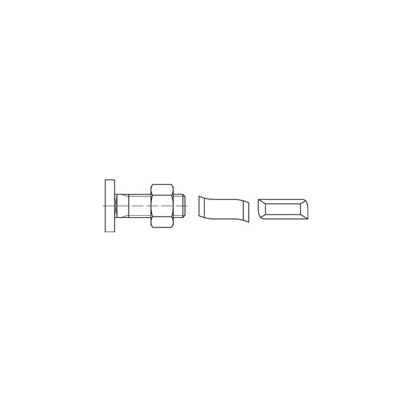 Halfenschraube Typ 28/15 4.6 M 8 x 60, galv.verzinkt (VE 100 Stück)