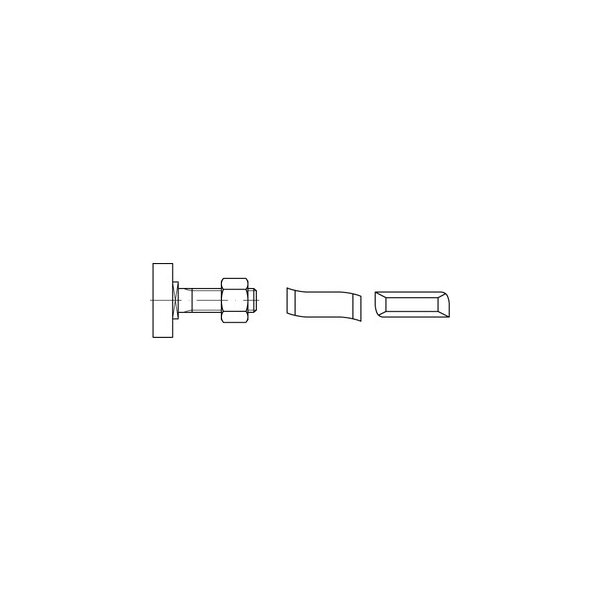 Halfenschraube Typ 38/17 A 4 M 12 x 50 A 4 (VE 25 Stück)