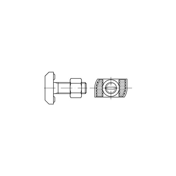 Halfenschraube HZS 38/23 A4-70 Mu M 16 x 60 A 4 (VE 25 Stück)