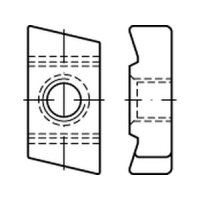 Hakenkopf Gewindeplatte Typ 40/22, M 6, galv.verzinkt (VE...