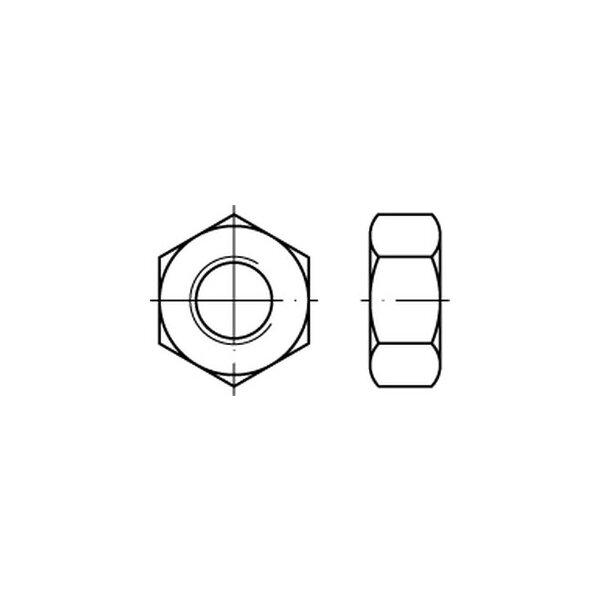 DIN 934 6 AU Links Sechskantmuttern M 16 -LH (VE 50 Stück)