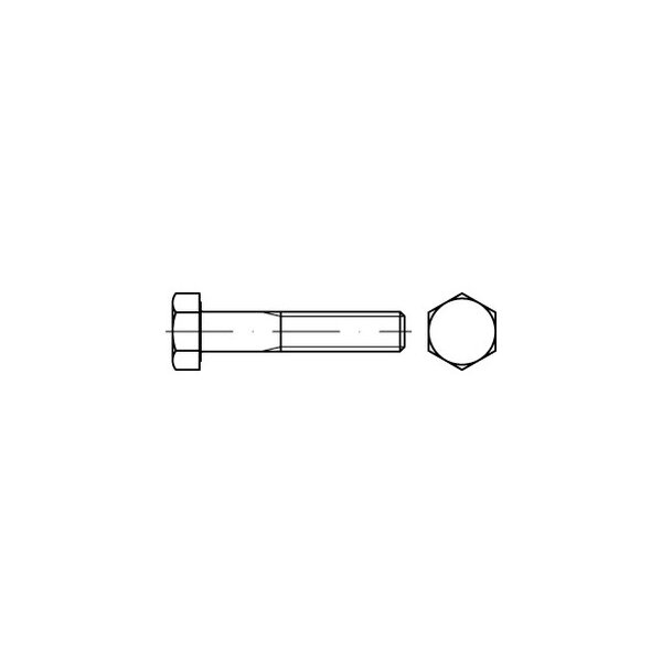 ASME B 18.2.1 Grade 8 (~10.9) UNF, Sechskantschrauben mit Schaft, mit UNF Gewinde 1/4 x 1 1/4 (VE 100 Stück)