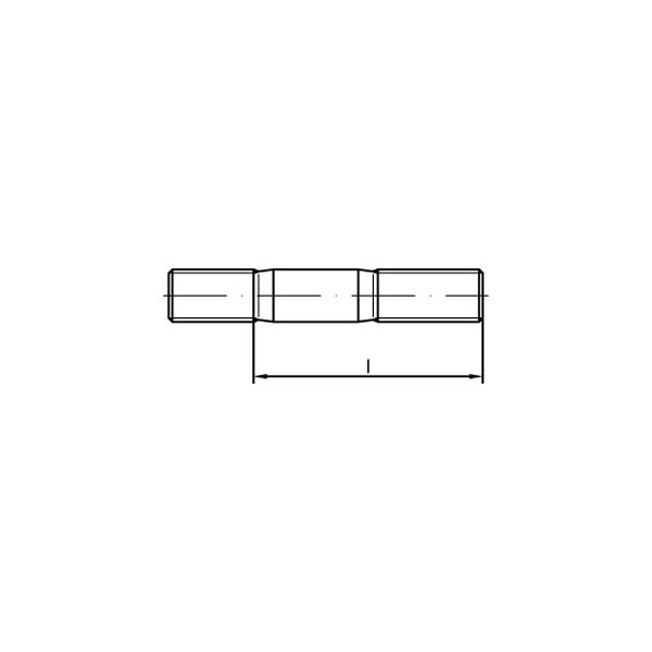 DIN 835 A4 Stiftschrauben M 12 x 45 (VE 10 Stück)