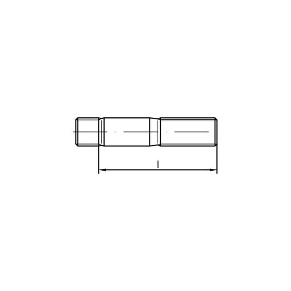 DIN 938 8.8 Stiftschrauben verzinkt M 10 x 60 (VE 50 Stück)