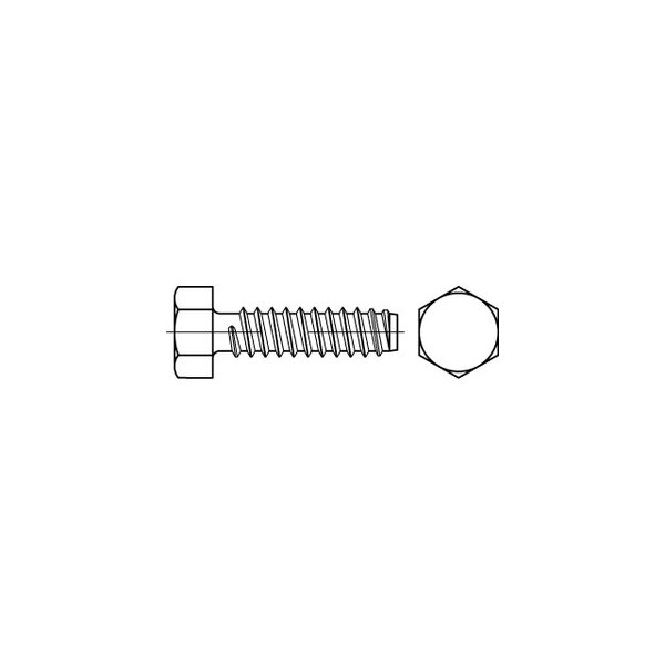 DIN 7976 F (mit Zapfen) verzinkt Blechschrauben 4,8 x 25 (500 Stück)