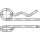DIN 11024 Federstecker 3,2 mm verzinkt, Drahtstärke 2,8 mm (VE 200 Stück)