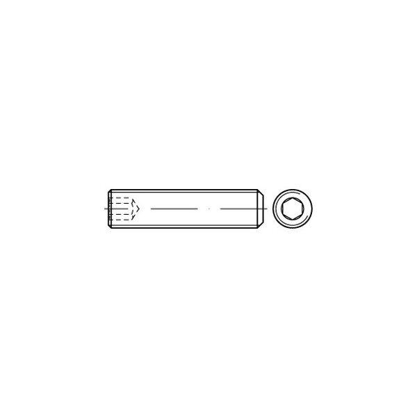 DIN 913 45 H Gewindestifte verzinkt M 12 x 25 (VE 100 Stück)