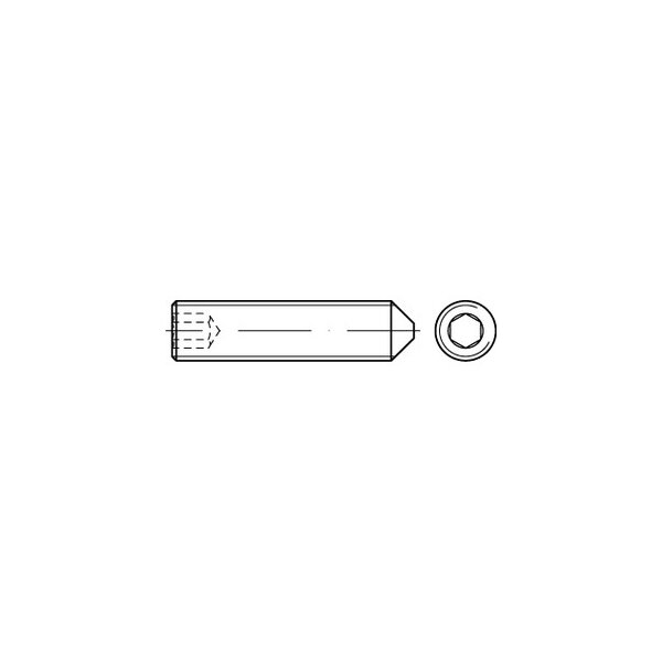 DIN 914 45 H Gewindestifte M 3 x 8 (VE 1000 Stück)