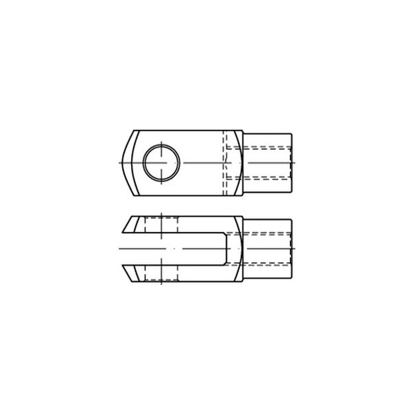 DIN 71752 Gabelkopf Stahl G 10 x 20 galv. verzinkt (10 Stück)