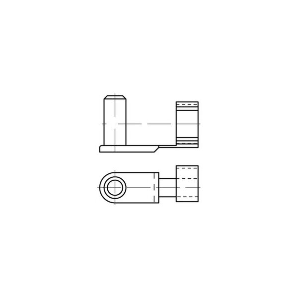 Federklapp-Bolzen (ES-Bolzen) Stahl verzinkt f. Gabelköpfe DIN 71752 - ES 12 x 48 VE=S (10 Stück)